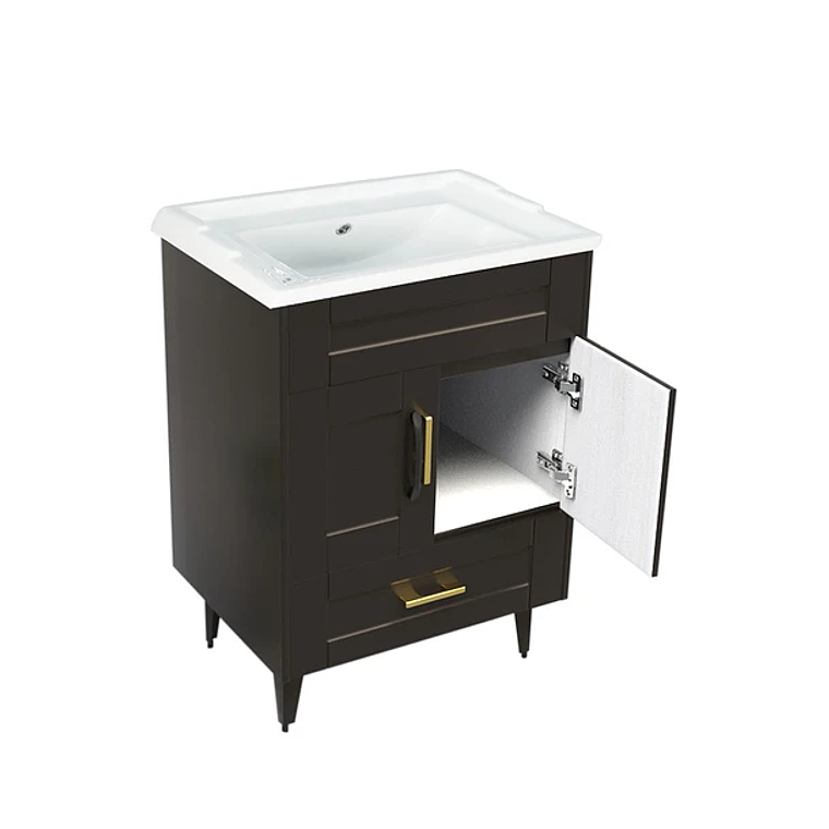 Kit Mueble Deluxe B60SK + Vanitorio F-60 Café / 60x47x80cm 3