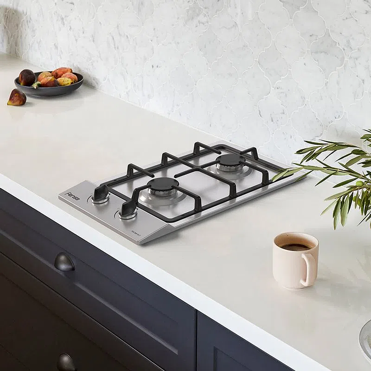 ENCIMERA A GAS 2 PLATOS FENSA ENCENDIDO ELÉCTRICO Y PARRILLA HIERRO FUNDIDO FCE 2HF GL T INOX 3