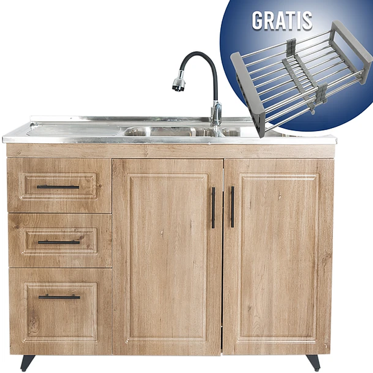 Kit Mueble + Lavaplatos W Doble Izquierdo /120x90x50cm 1