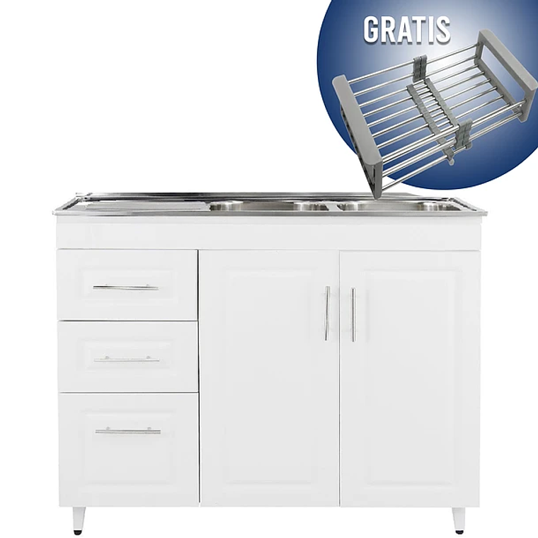 Kit Mueble + Lavaplatos Izquierdo PVC-PI-120 / 120x90x50cm 1