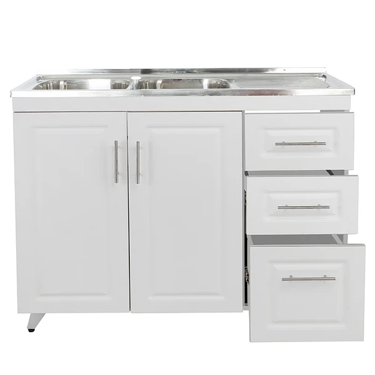 Kit Mueble + Lavaplatos Blanco Derecho  / 120x90x50cm 4