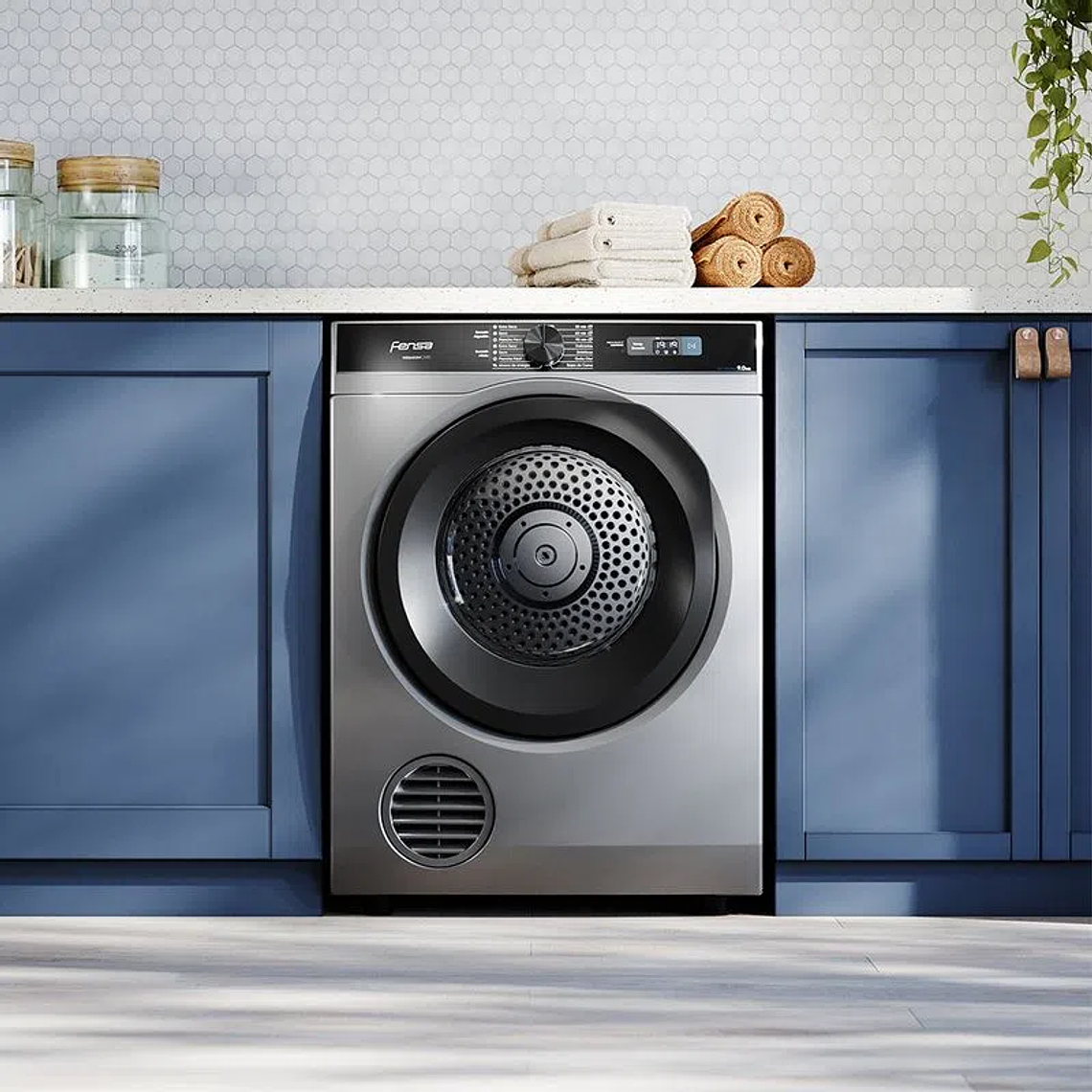 SECADORA DE ROPA FENSA 9KG CARGA FRONTAL AUTOSENSE PREMIUM CARE PRO 9D GRIS 4