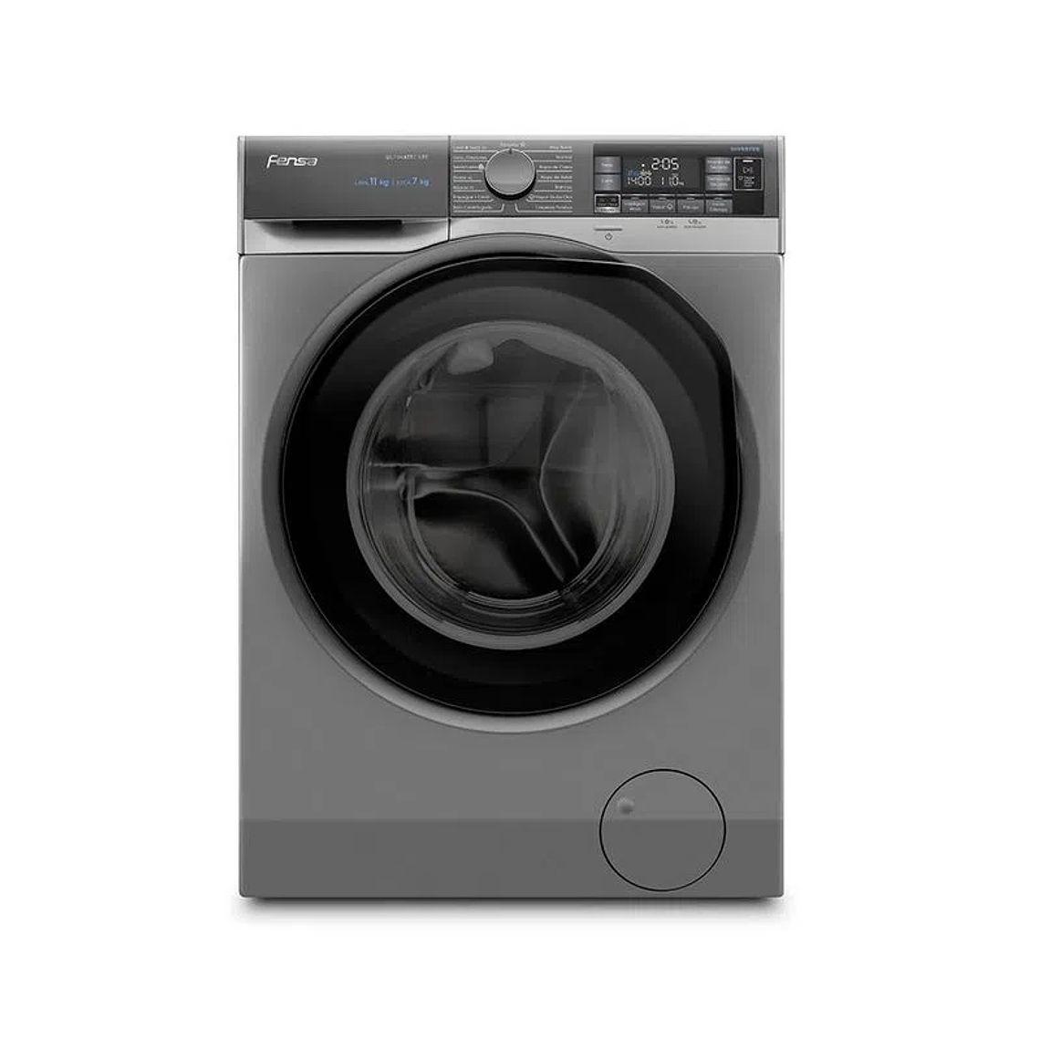 LAVADORA SECADORA FENSA 11KG CARGA FRONTAL LAVADO INTELIGENTE Y ULTRAMIX 11WD GRIS 1