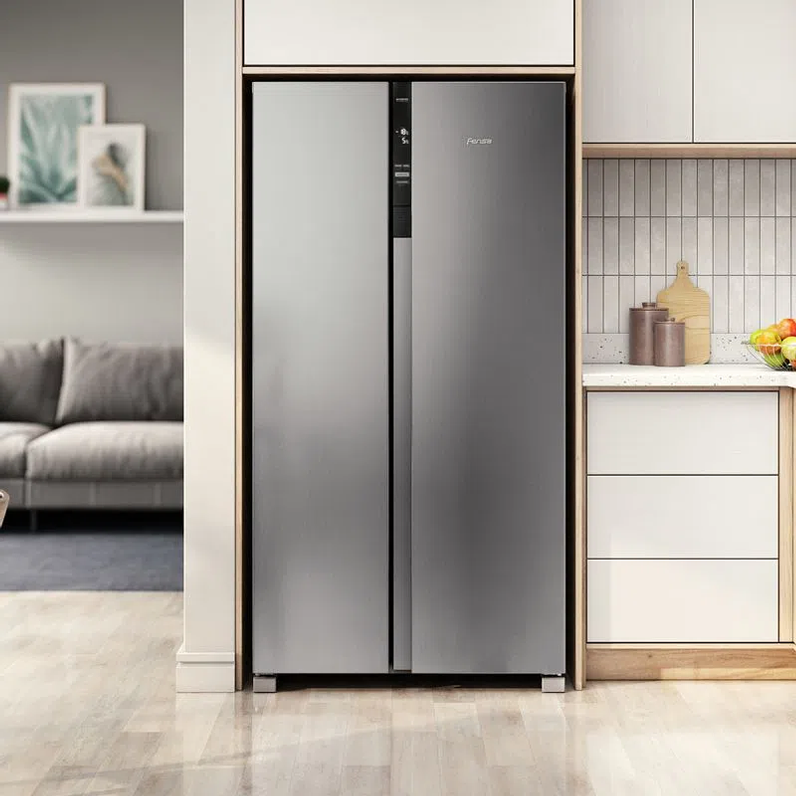 REFRIGERADOR FENSA 436L NO FROST SIDE BY SIDE INVERTER CON AUTOSENSE SFX440 INOX 7