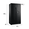 Refrigerador SFX530B 525L No Frost Side by Side Inverter Black AutoSense Multiflow - Fensa