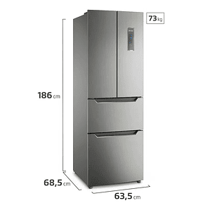 Refrigerador Fensa DM64S 298L No Frost Multidoor Inverter Superfresh Multiflow Ice Twister