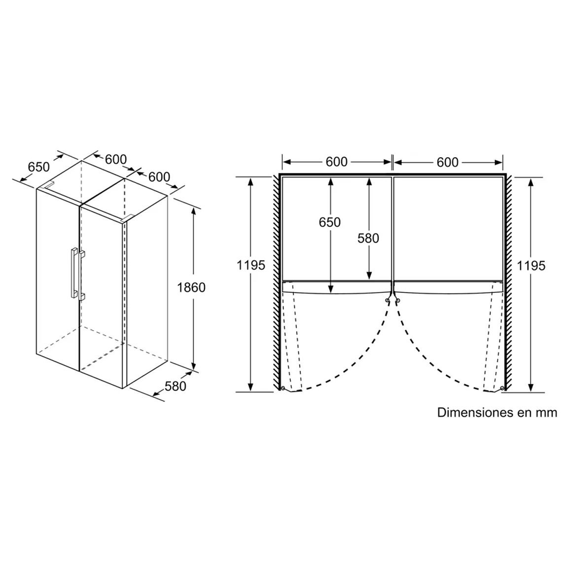 Serie 4 Congelador de libre instalación 186 x 60 cm Acabado acero inoxidable 4