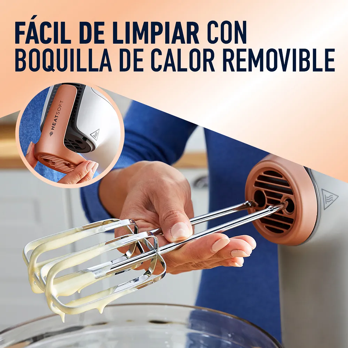 BATIDORA DE MANO OSTER TECNOLOGÍA HEATSOFT FPSTHMAMR 8