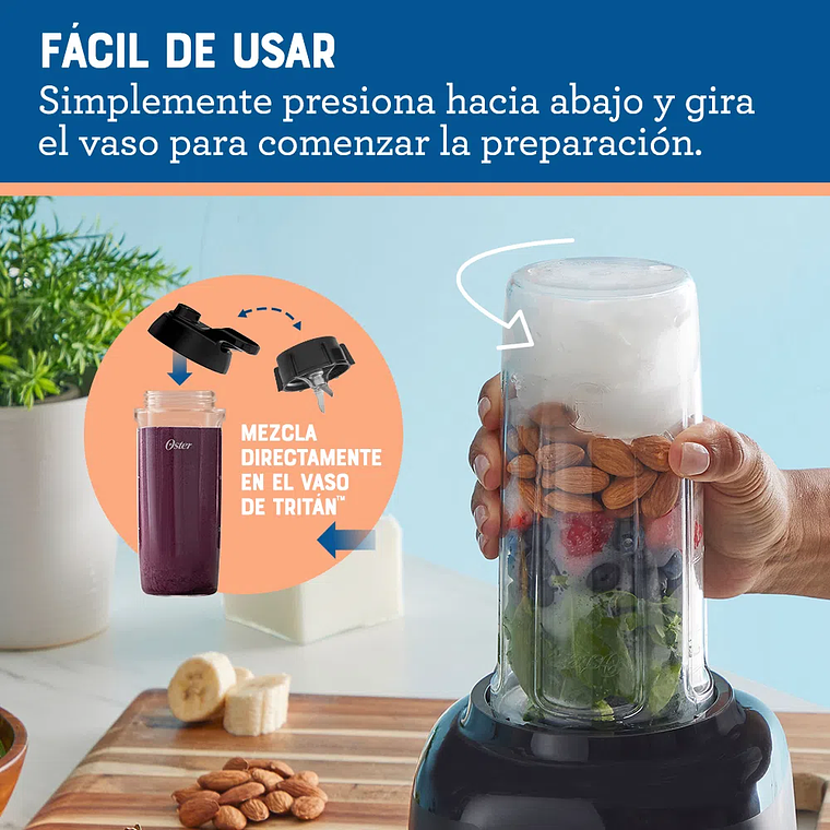 Sistema de nutrición Oster® ActiFit™ BLSTAFB con vaso portátil Tritan™ 8