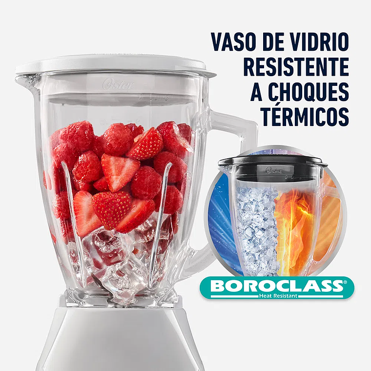 LICUADORA OSTER CON VASO DE VIDRIO Y CONTROL DE PERILLA BLSTKAGWRD 3