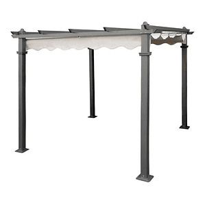 Quitasol Gazebo Retráctil 3x3m Cuadrado