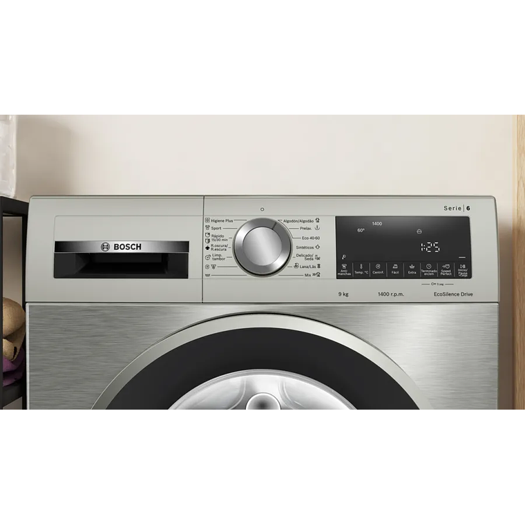 Serie 6 Lavadora de carga frontal 9 kg 1400 r.p.m., Acero antihuellas 4