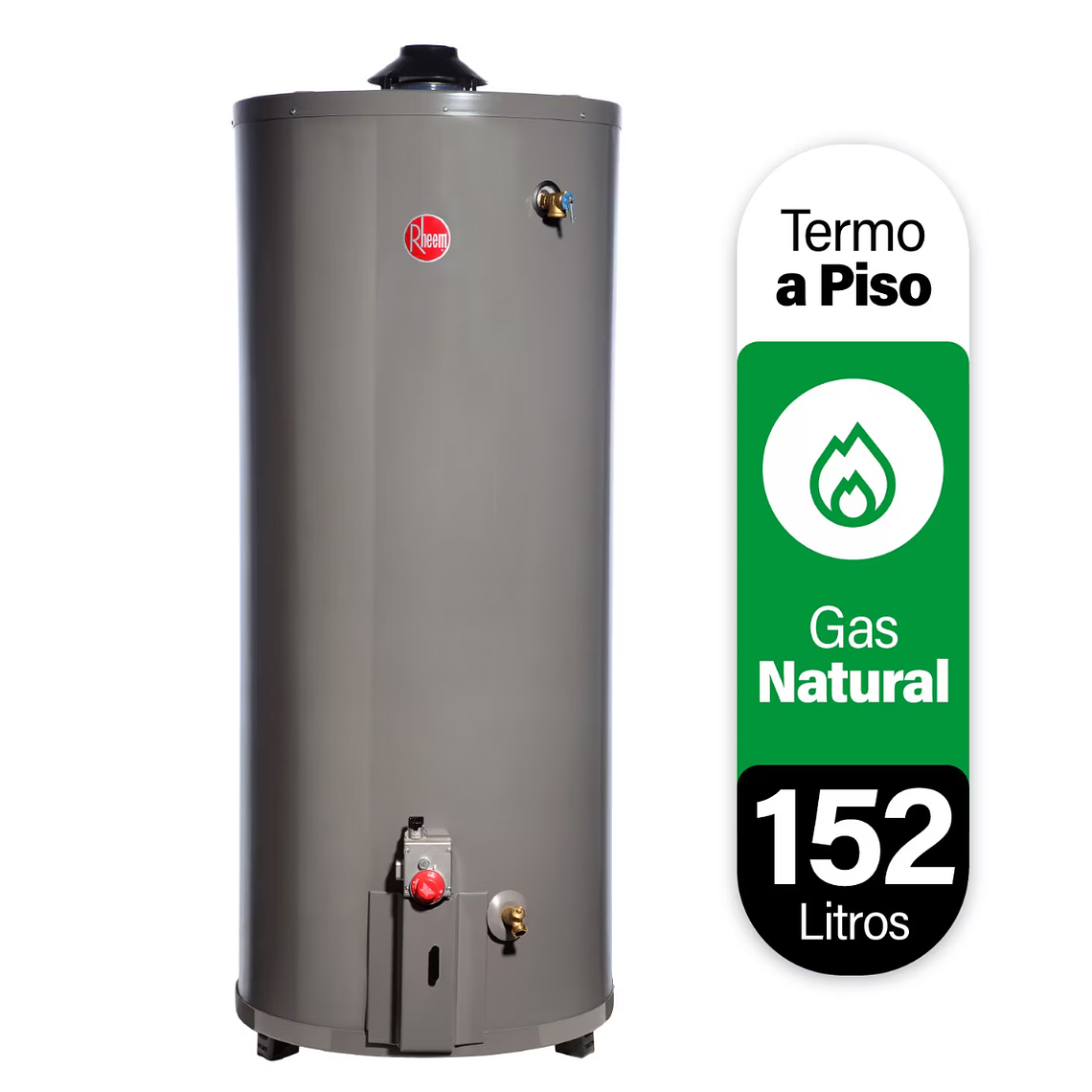 TERMO A GAS NATURAL RHEEM 152 LITROS 1