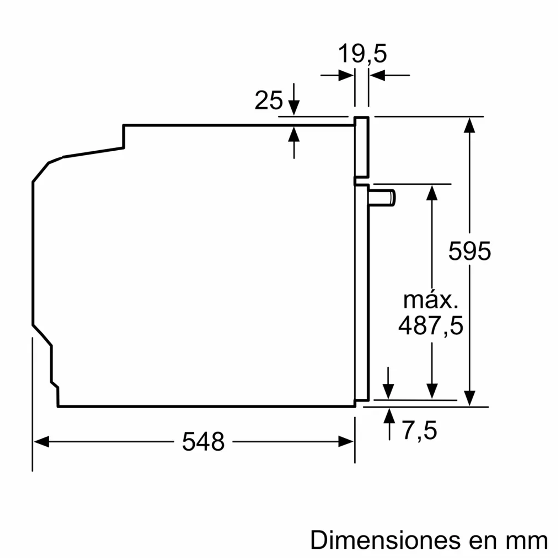 Serie 4 Horno con vapor 60 x 60 cm Acero inoxidable función Pizza