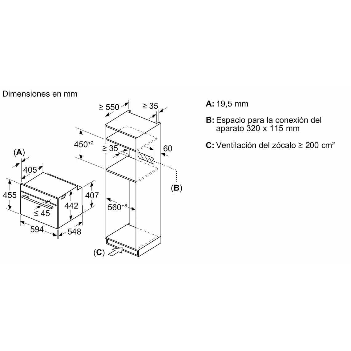 Serie 8 Horno compacto con microondas 60 x 45 cm Negro 7