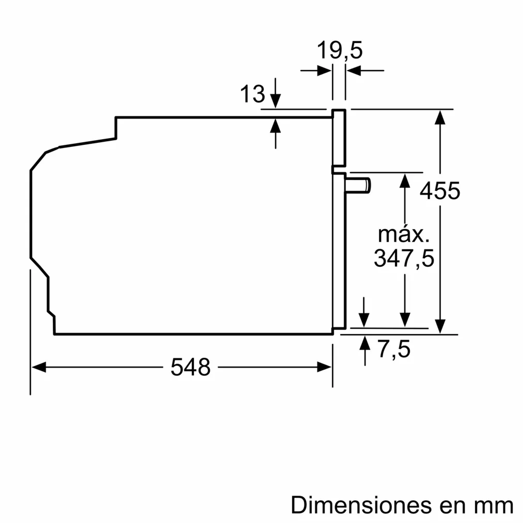 Serie 8 Horno compacto 60 x 45 cm Negro funcion Sprint