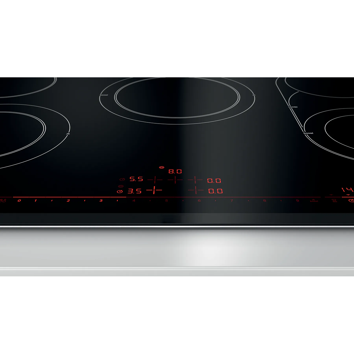 Placa vitrocerámica 80 cm Negro, con perfiles 7