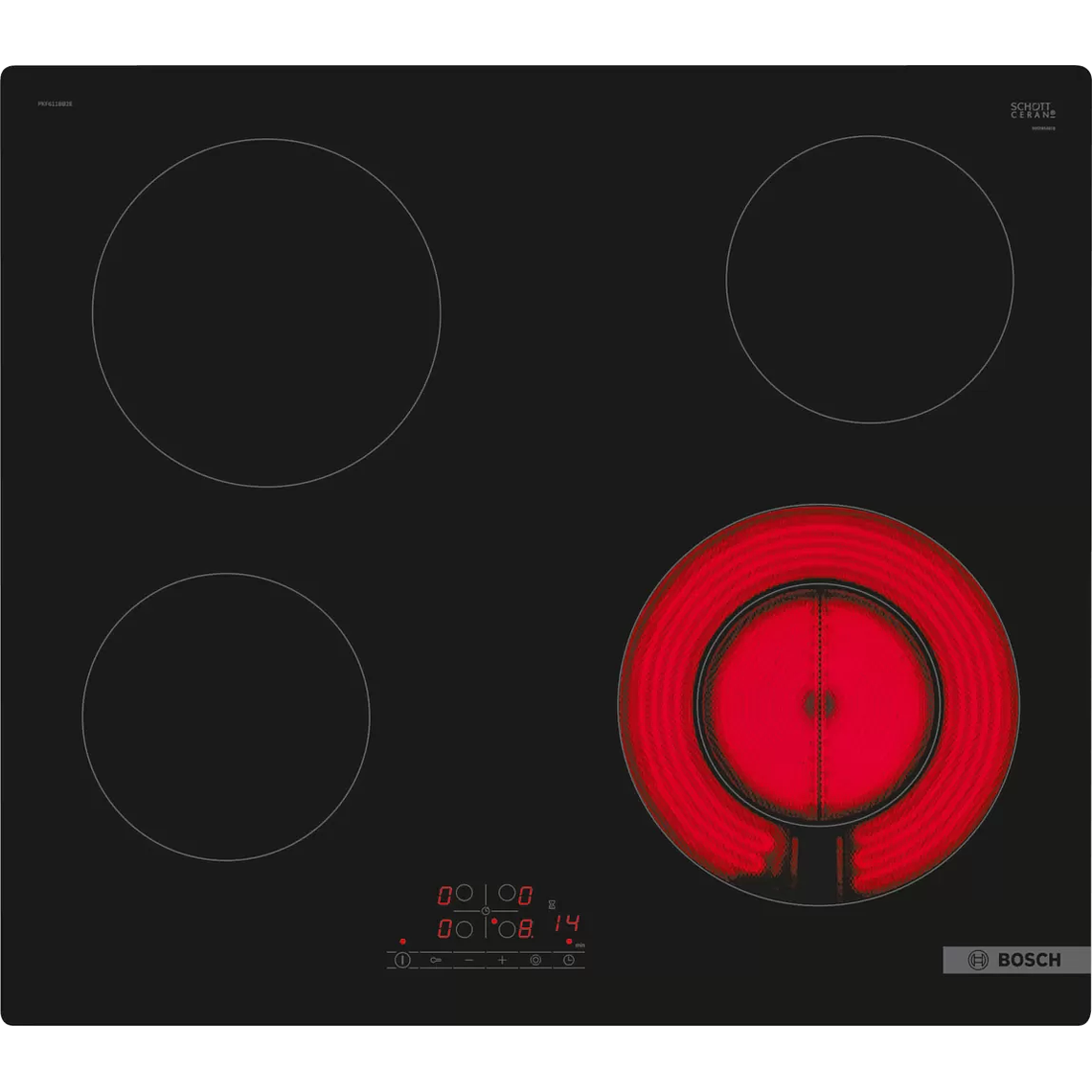 Serie 4 Placa vitrocerámica 60 cm Negro, sin perfiles 1