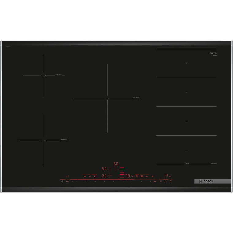 Serie 8 Placa inducción 80 cm Negro, con perfiles 1