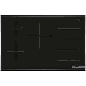 Serie 8 Placa inducción 80 cm Negro, con perfiles