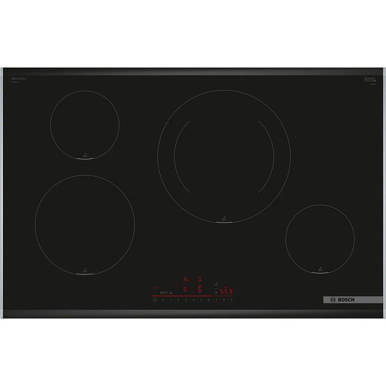 Serie 6 Placa de inducción 80 cm Negro, con perfiles 1