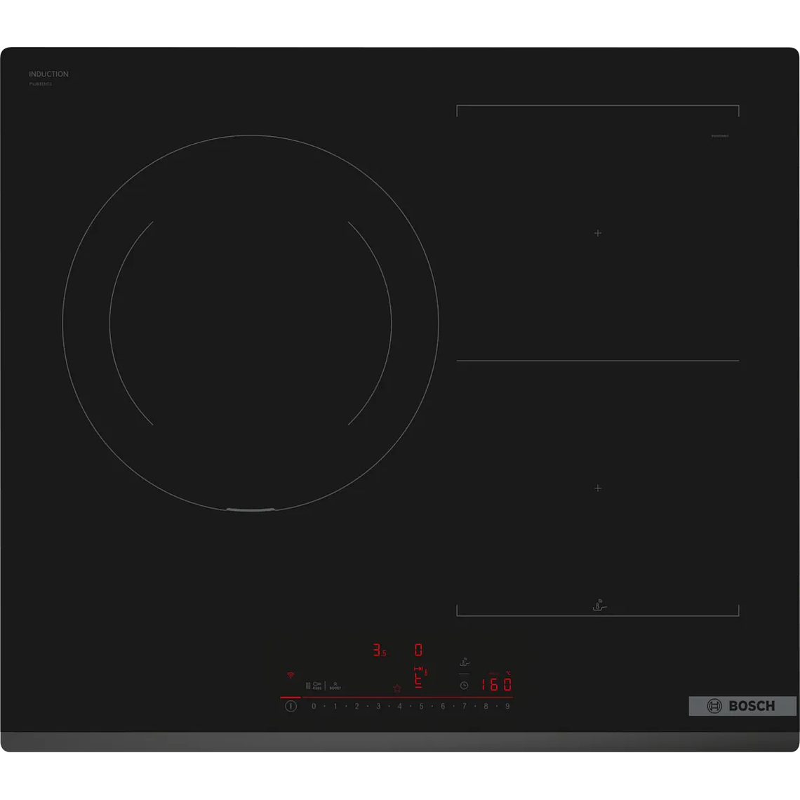 Serie 6 Placa de inducción 60 cm Negro, sin perfiles 1