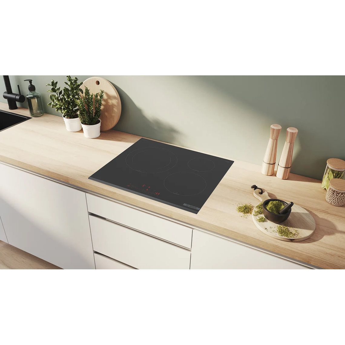 Serie 6 Placa de inducción 60 cm Negro, sin perfiles 5
