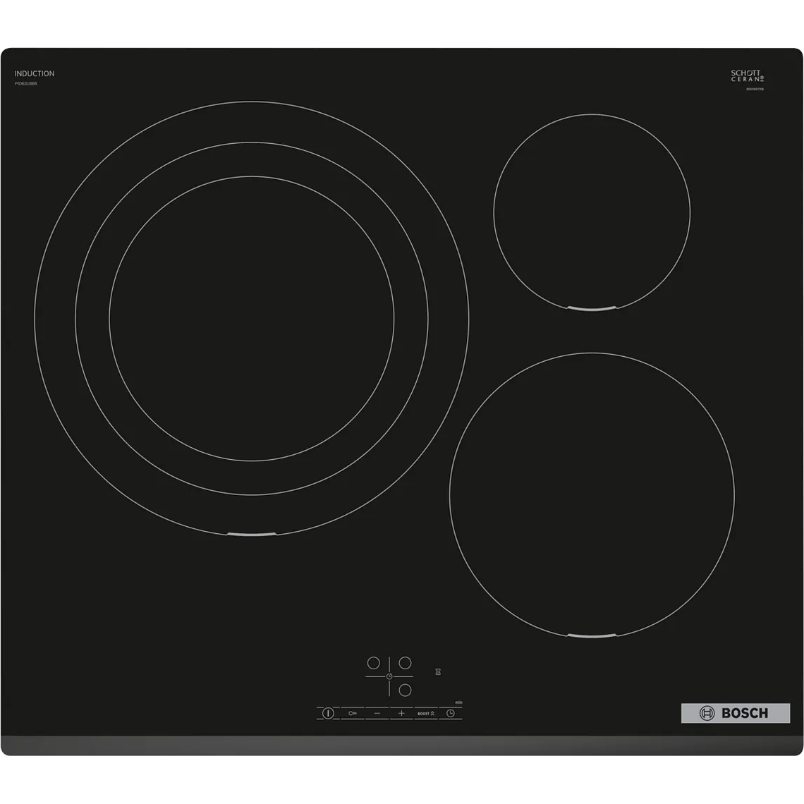 Serie 4 Placa de inducción 60 cm Negro, sin perfiles 1