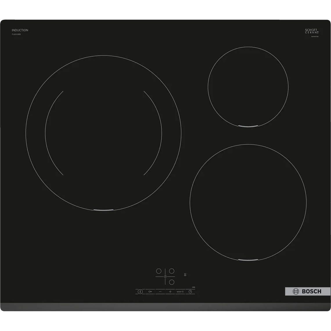 Serie 4 Placa de inducción 60 cm Negro, sin perfiles 1