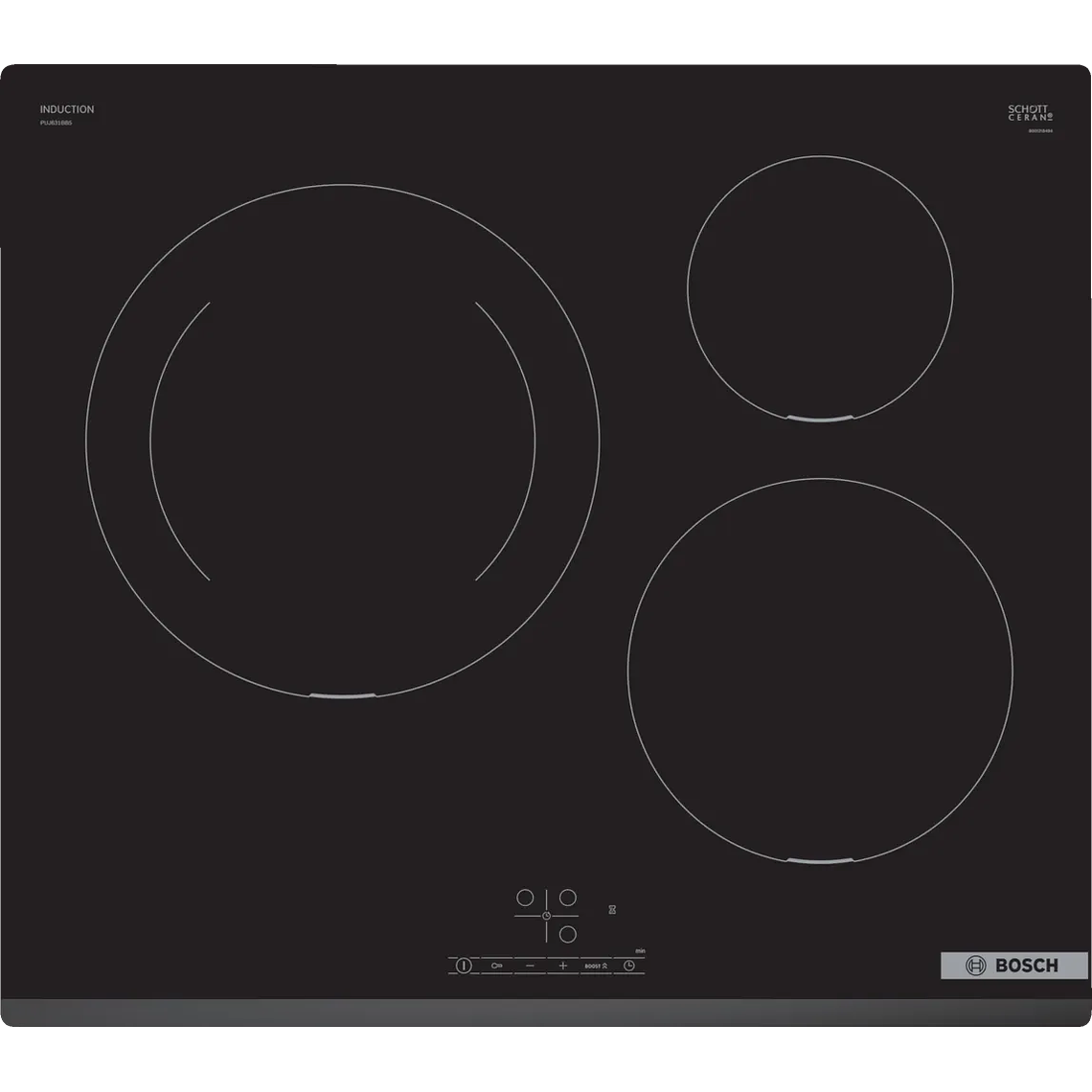 Serie 4 Placa de inducción 60 cm Negro, sin perfiles 1