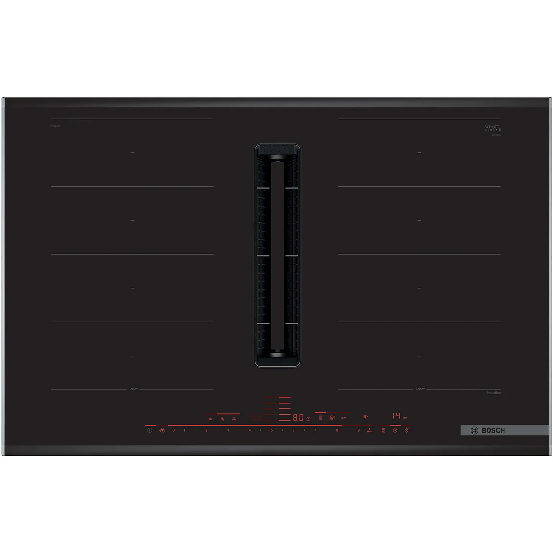 Serie 8 Placa de inducción con extractor integrado 80 cm con perfiles 1