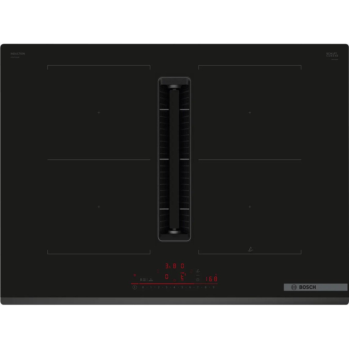 Serie 6 Placa de inducción con extractor integrado 70 cm sin perfiles 1