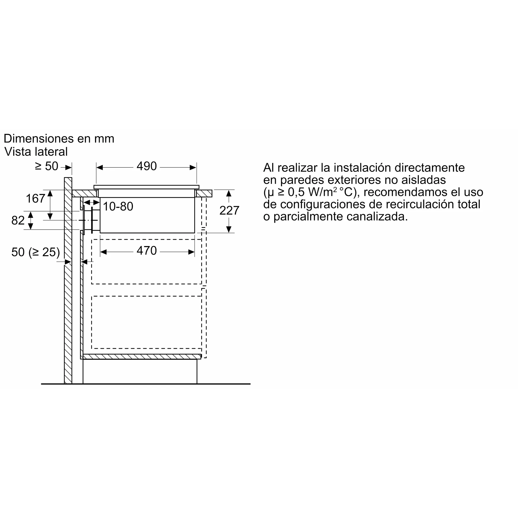 Serie 6 Placa de inducción con extractor integrado 70 cm sin perfiles