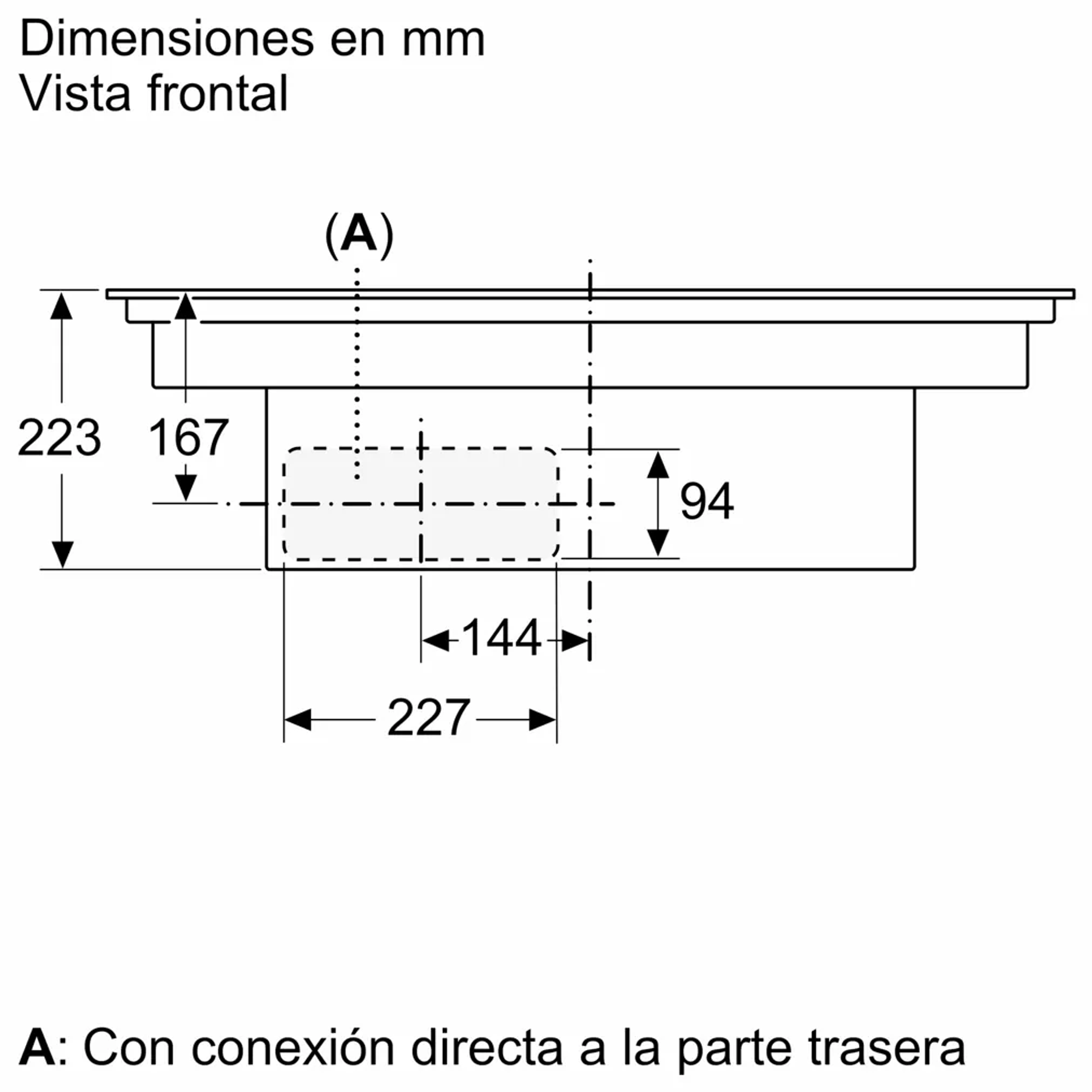 Serie 4 Placa de inducción con extractor integrado 80 cm sin perfiles