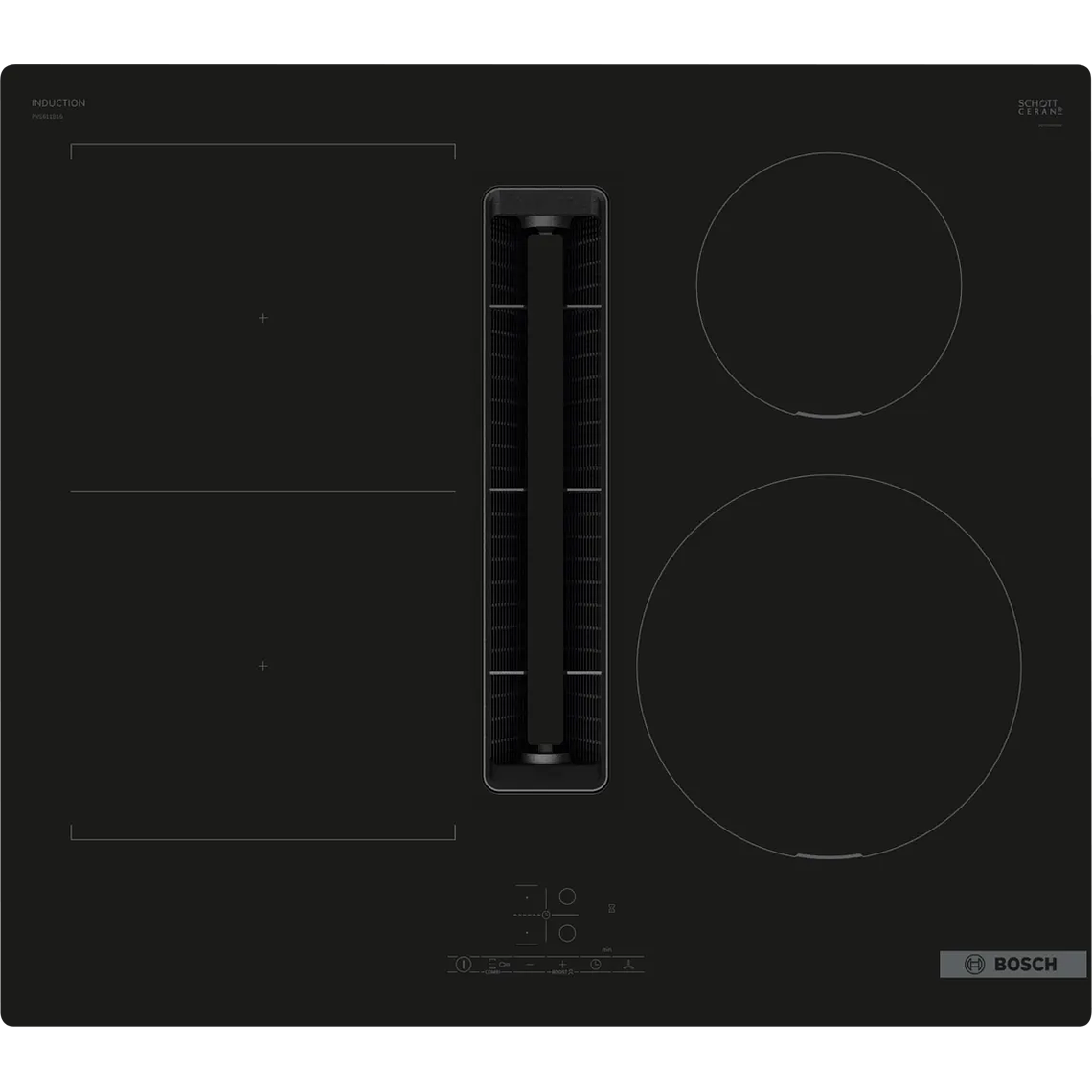 Serie 4 Placa de inducción con extractor integrado 60 cm sin perfiles 1