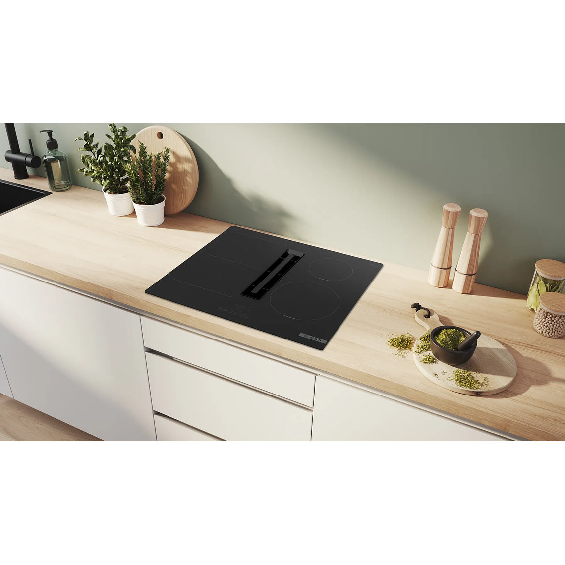 Serie 4 Placa de inducción con extractor integrado 60 cm sin perfiles 4