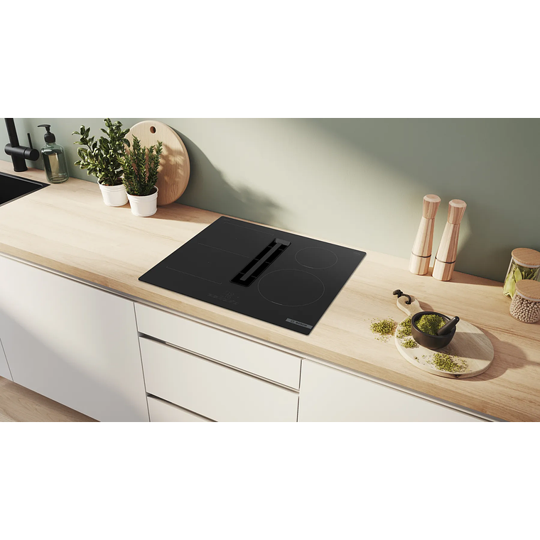 Serie 4 Placa de inducción con extractor integrado 60 cm sin perfiles 4