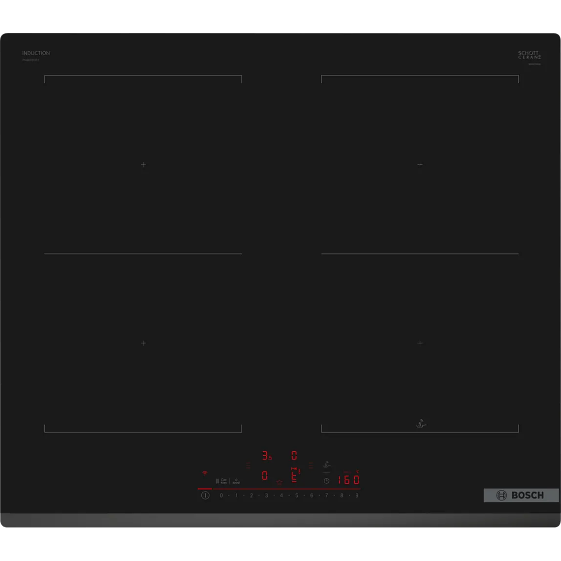 Serie 6 Placa de inducción 60 cm Negro, sin perfiles 1