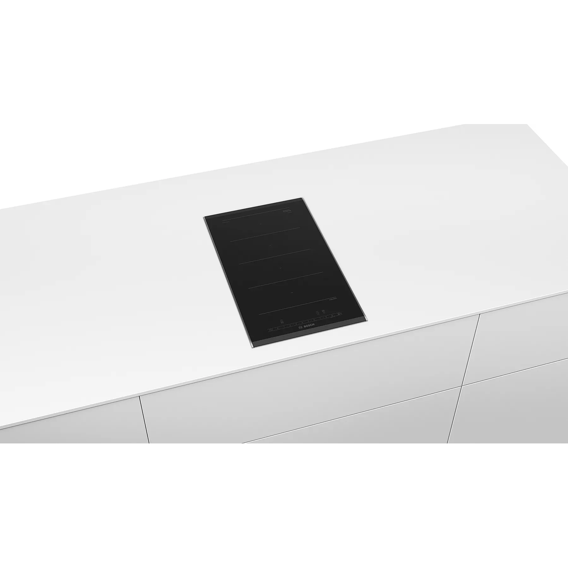 Serie 6 Placa dominó, inducción 30 cm Negro, con perfiles 4