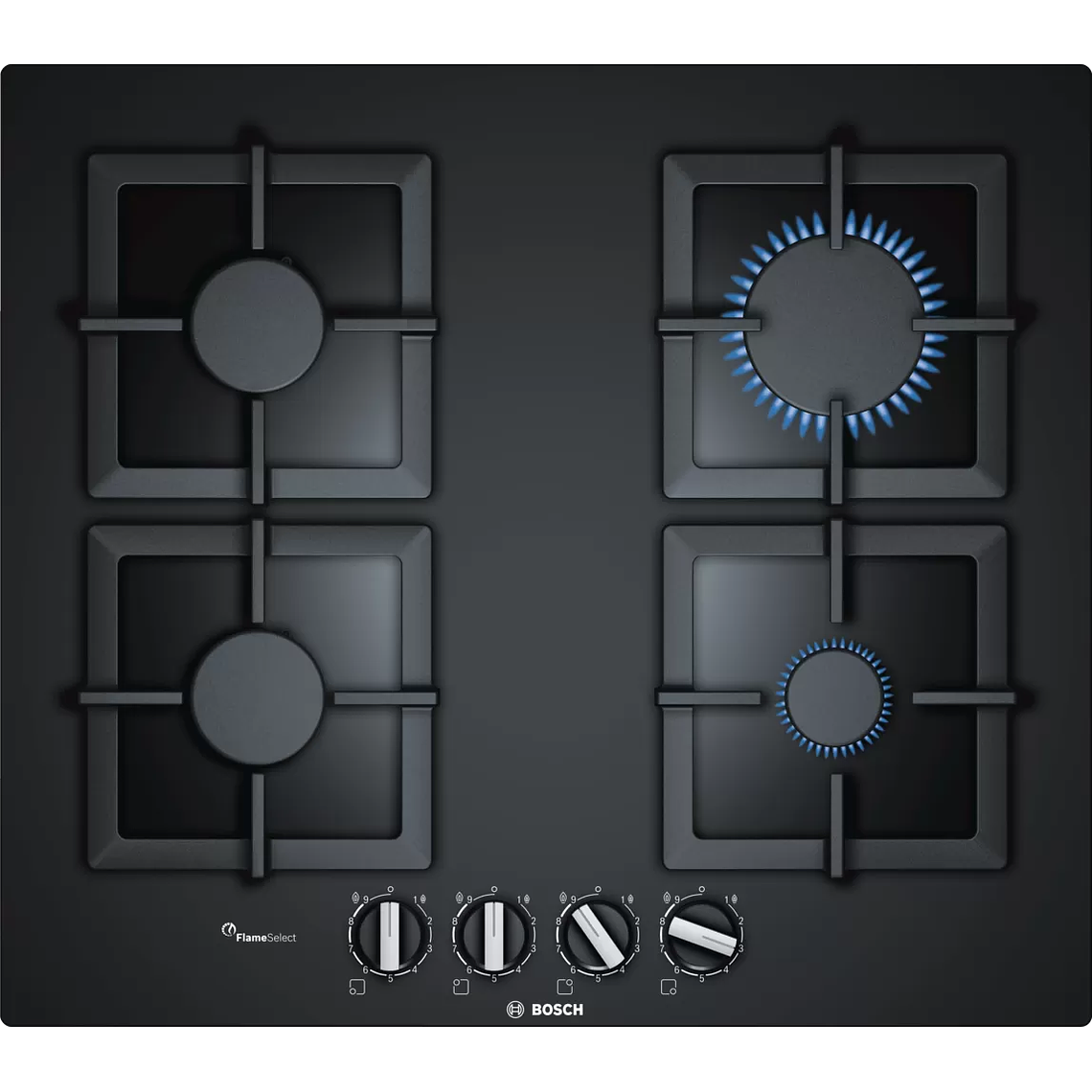 Serie 6 Placa de gas 60 cm Vidrio templado, Negro Gas Licuado 1