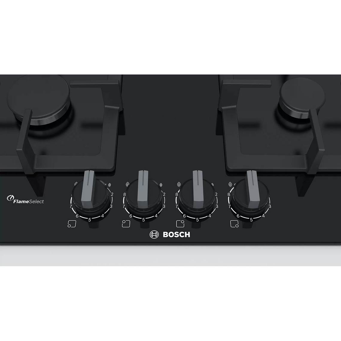 Serie 6 Placa de gas 60 cm Vidrio templado, Negro Gas Natural 3