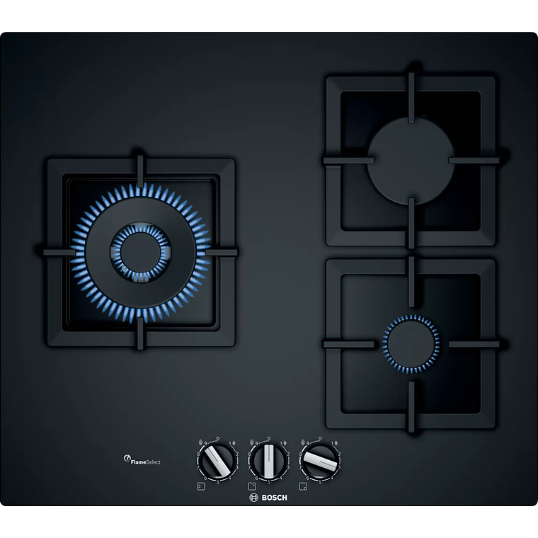 Serie 6 Placa de gas 60 cm Vidrio templado, Negro Gas Licuado 1