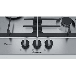 Serie 6 Placa de gas 60 cm Acero Gas Natural