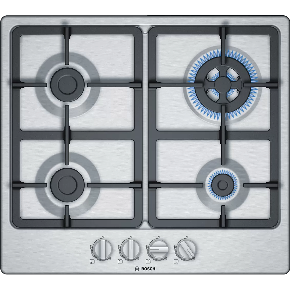 Serie 4 Placa de gas 60 cm Acero Gas Natural 1