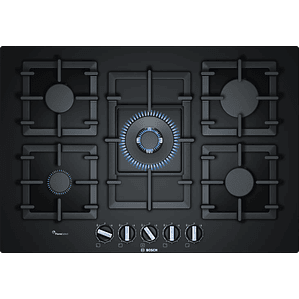 Serie 6 Placa de gas 75 cm Vidrio templado, Negro Gas Licuado