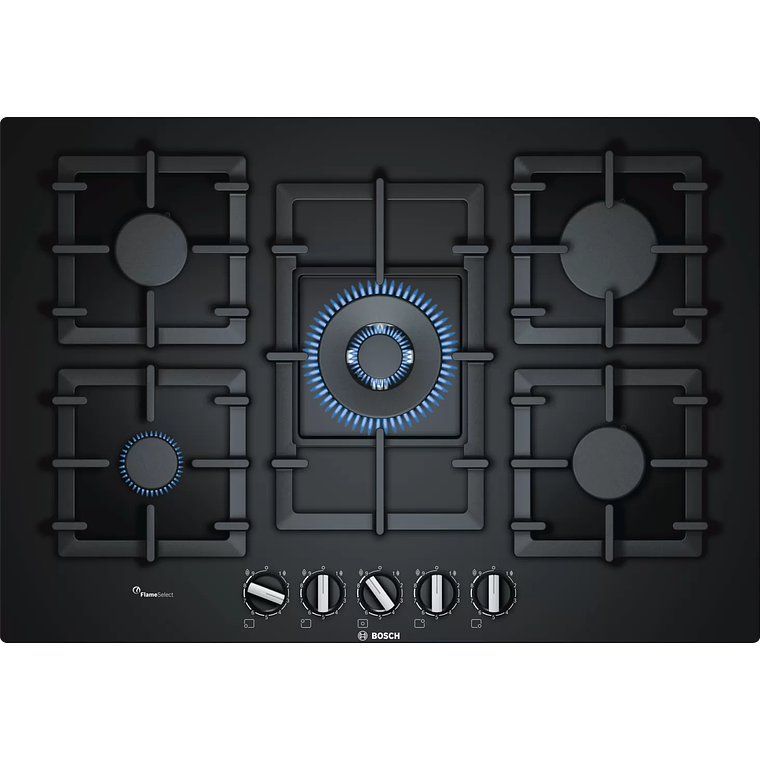 Serie 6 Placa de gas 75 cm Vidrio templado, Negro Gas Licuado 1
