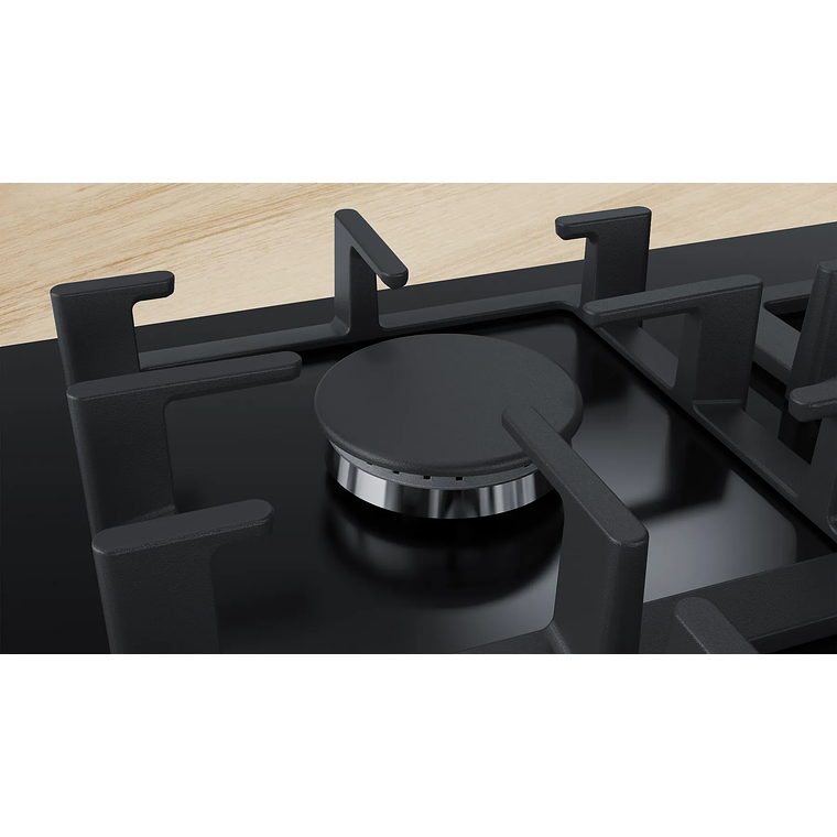 Serie 6 Placa de gas 75 cm Vidrio templado, Negro Gas Natural 4