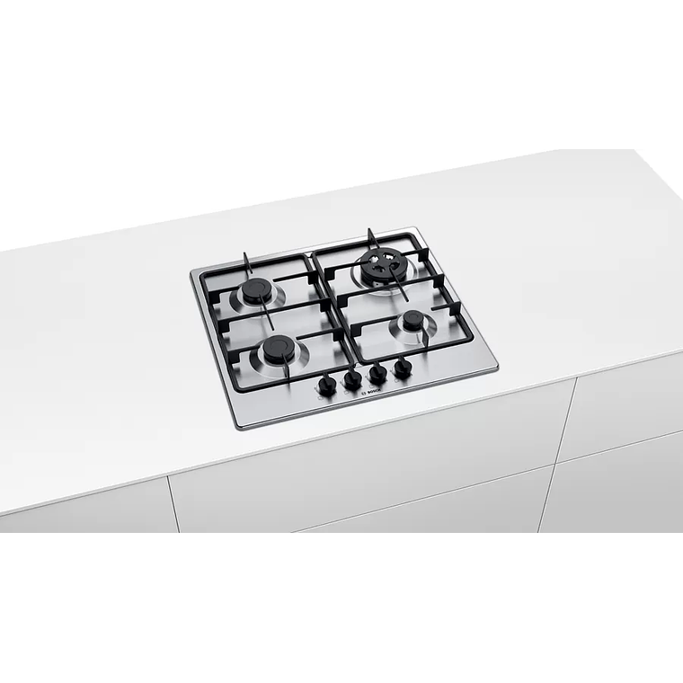 Encimera 4 Quemadores 60 cm Acero Inoxidable Gas Natural 2