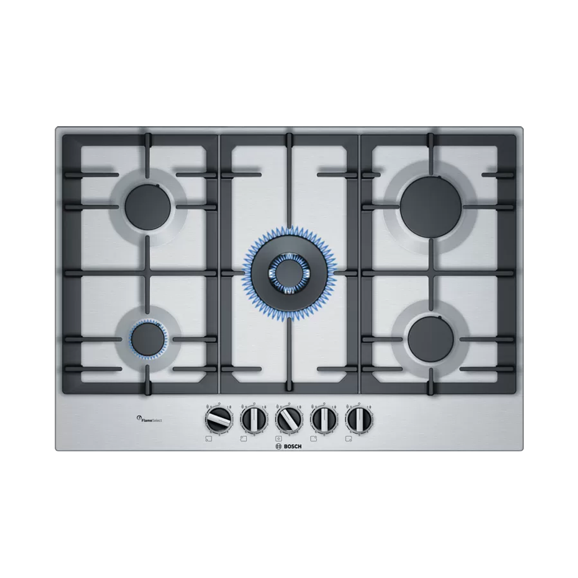 Serie 6  Placa de Gas Acero inoxidable 5Q Gas Natural 1