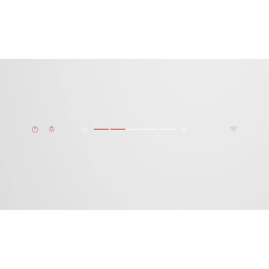 Serie 8 Campana decorativa de pared 90 cm Cristal blanco 4